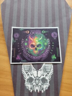 💀NEW💀 Hand Crafted Multicolor Gothic Skull Ouija Magnet